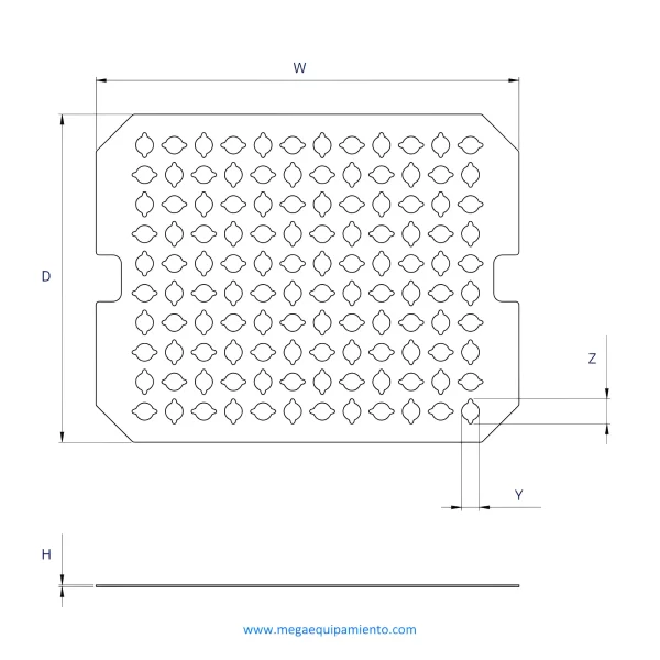 División horizontal de la cesta modular y Soportes de silicona L - Elma Ultrasonic 3