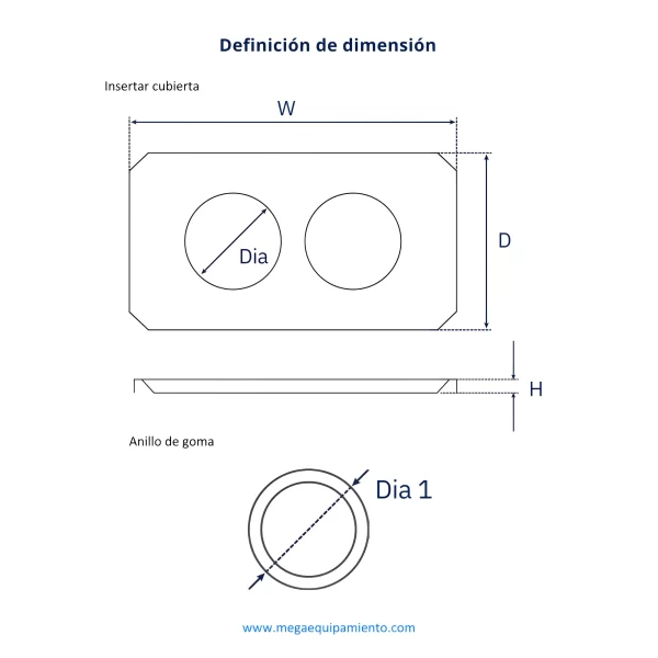 Inserto de Cubierta (30 - 40 - 80 - 100 - 120) - Elma Ultrasonic 2