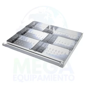 Cajón de aluminio - POL-EKO (ST/CHL 1) (correderas extraíbles con recubrimiento de polvo y compartimentos)