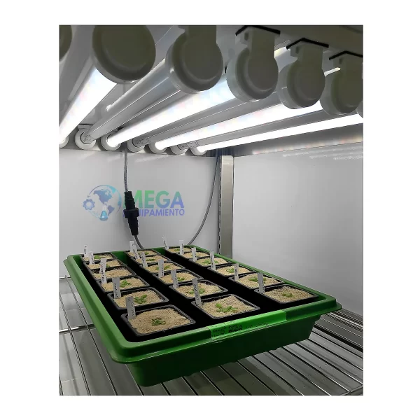 imagen de Estantería de luz adicional con 4 LEDs blancos tubulares - Aralab