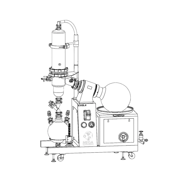 imagen de Evaporador rotativo grande con elevación manual N-103d - Eyela (134,7 Litros)