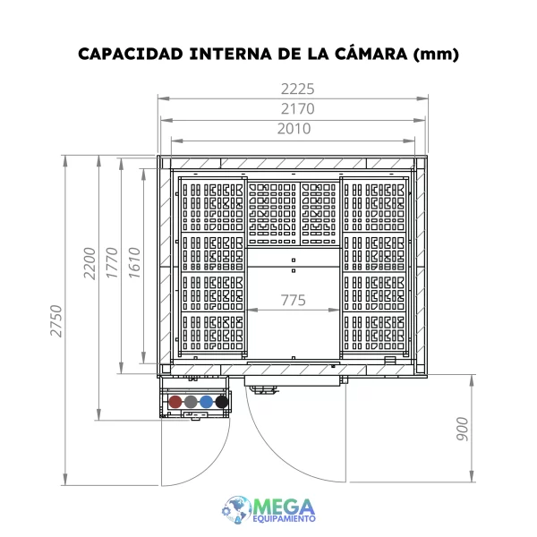 imagen 3 de Cámara climática para pruebas de estabilidad FitoClima 5.000 CR - Aralab (5000 Litros) (Temperatura estándar y sin control de humedad)