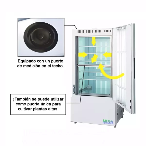 Imagen de Cámara de crecimiento de plantas LH-241PFDT-S - Nksystem (240 Litros) (control de temperatura, iluminación LED amarillo)----