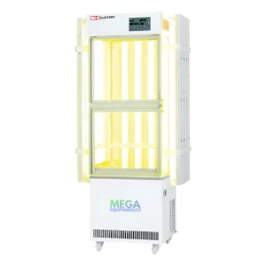 Imagen de Cámara de crecimiento de plantas LH-410PFD-N modelo transparente - Nksystem (410 Litros) (Control de temperatura y iluminación LED Amarillo)