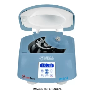 imagen de Microcentrífuga Mini Ventilada Azul (110V) con Rotor GRF-m2.0-12 y 12 Adaptadores de 0.2 mL - LabTech