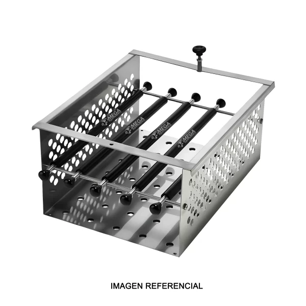 imagen de Soporte universal con 5 rodillos - OVAN (Para baños de 45 Litros) (Para frascos, recipientes)