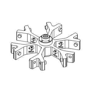 imagen de Rotor Oscilante GRS-G-100-6 - 6 Cubetas, Compatible con GLB-15-8-100 y GLBB-b100-100 - LABTECH