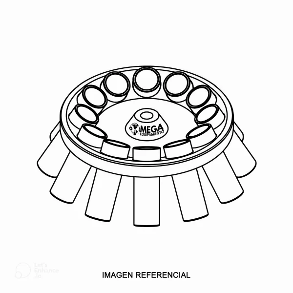 imagen de Rotor angular 10 x 30/25ml con cubetas 13329, ángulo 45°, max RPM: 4,000 - MPW