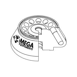 imagen de Rotor de Ángulo Fijo A10U-12 - Ultra 5.0 con Tapa de Aluminio para 12 x 10mL -LABTECH