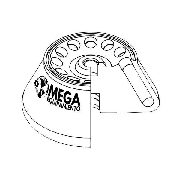 imagen de Rotor de Ángulo Fijo A13.5U-12 - Ultra 5.0 con Tapa de Aluminio para 12 x 13,5mL -LABTECH