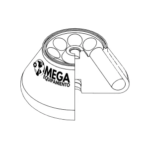 imagen de Rotor de Ángulo Fijo A50U-8 - Ultra 5.0 con Tapa de Aluminio para 8 x 50mL -LABTECH