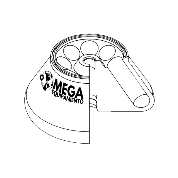 imagen de Rotor de Ángulo Fijo A50U-8 - Ultra 5.0 con Tapa de Aluminio para 8 x 50mL -LABTECH