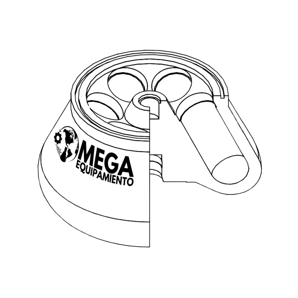 imagen de Rotor de Ángulo Fijo A94U-6 - Ultra 5.0 con Tapa de Aluminio para 6 x 94mL -LABTECH