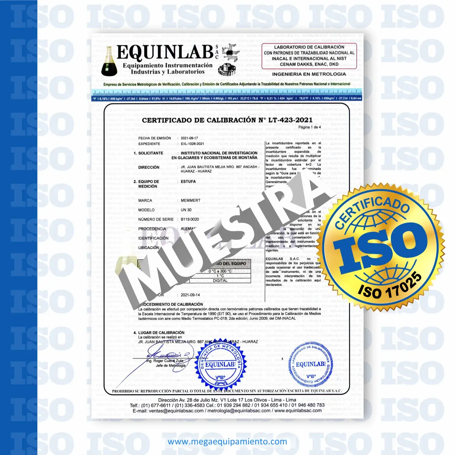 Certificado de Calibración